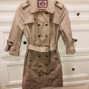 Juicy Couture ruffled Sleeve Trench Coat